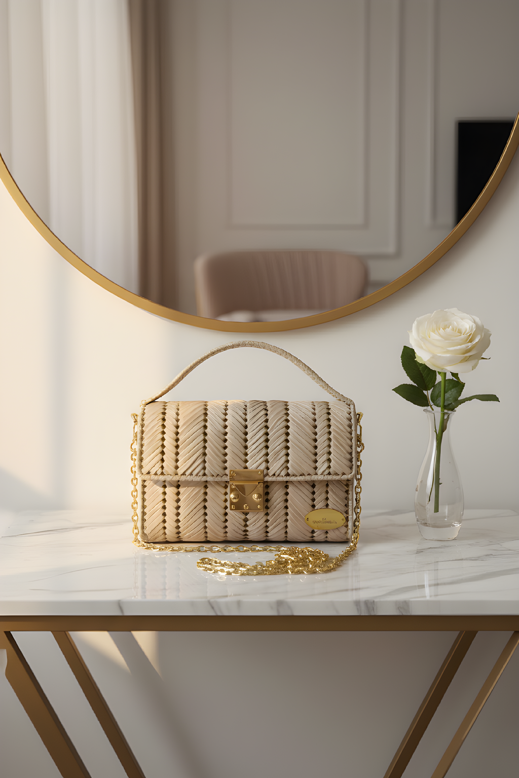 AURA Crossbody Bag in Cream