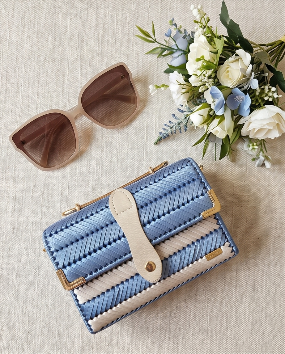 Lona Crossbody Bag in Powder Blue