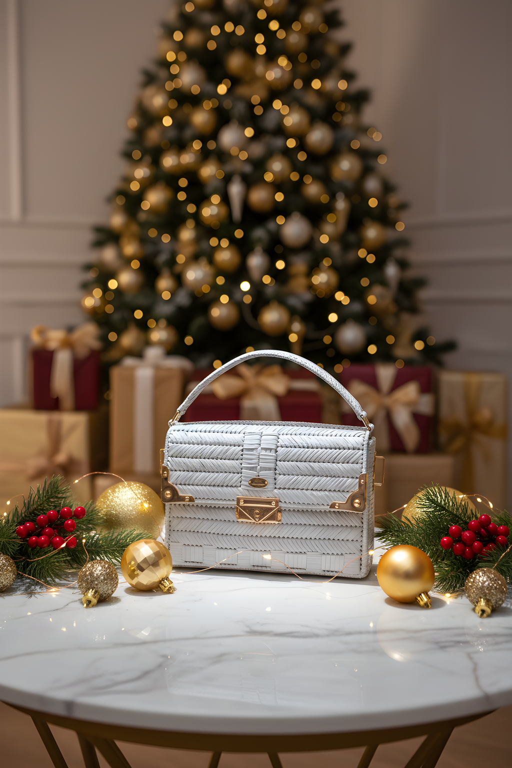 Chérie Handbag in Light cream