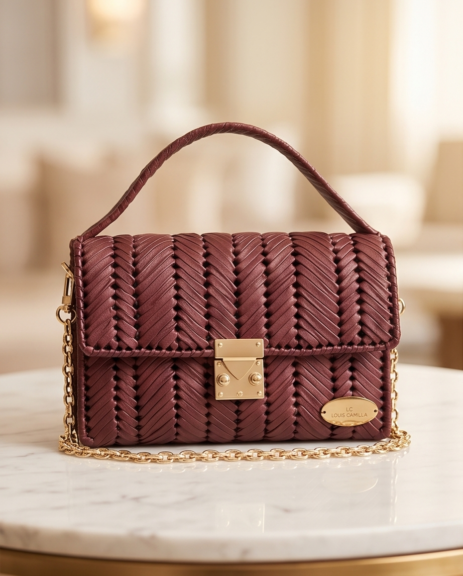 AURA Crossbody Bag in Burgundy