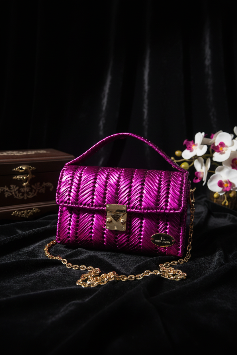 AURA CROSSBODY BAG IN HOT PINK