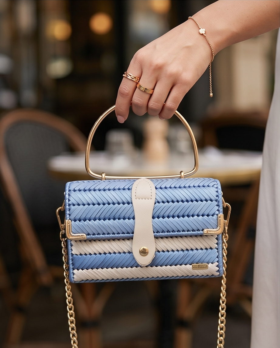 Lona Crossbody Bag in Powder Blue