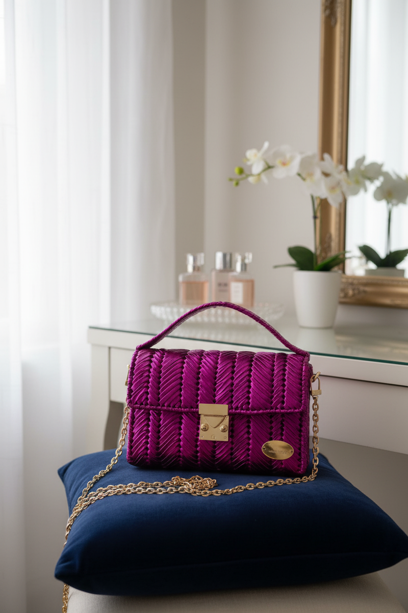 AURA CROSSBODY BAG IN HOT PINK