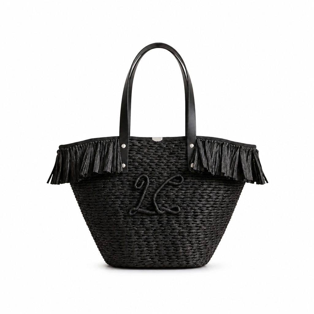 Marbella Basket Tote - Noir