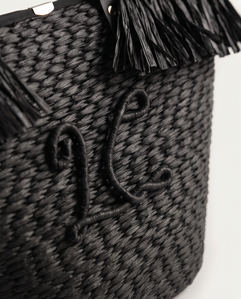 Marbella Basket Tote - Noir