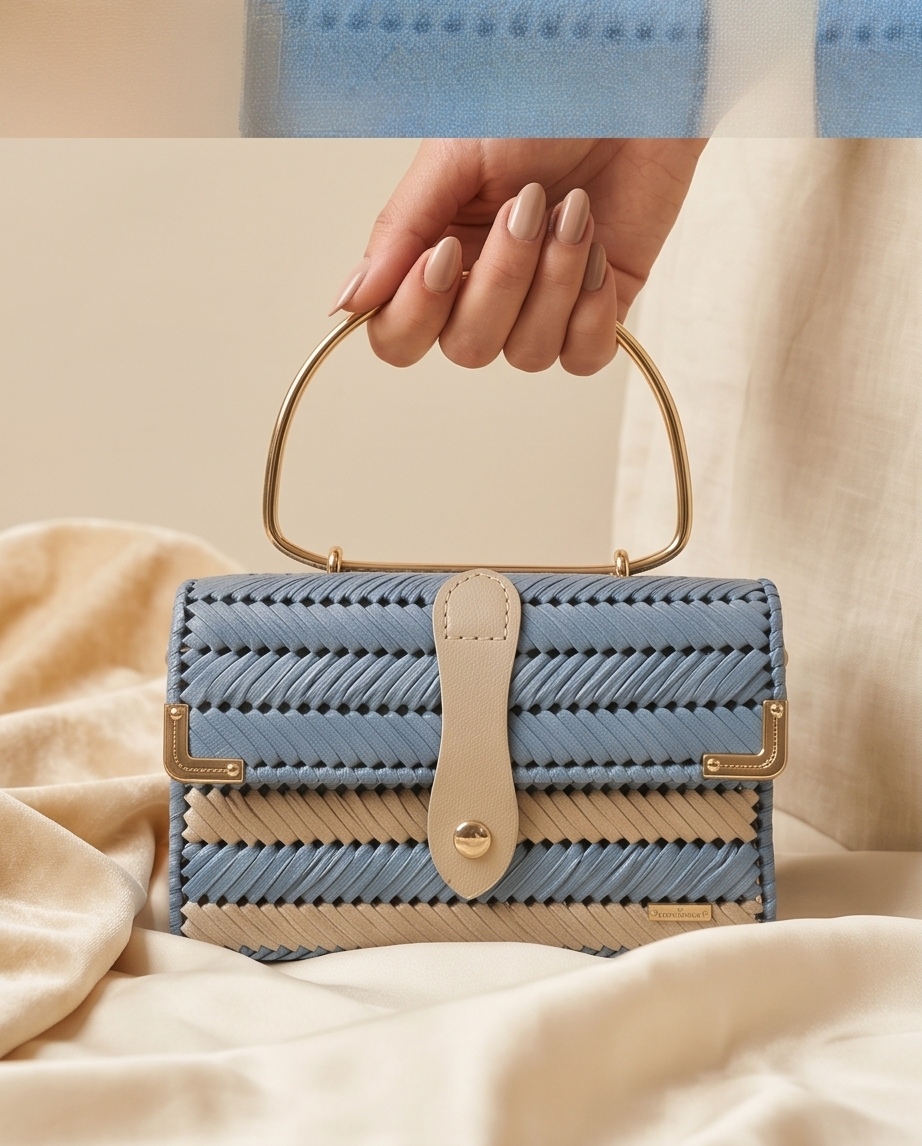 Lona Crossbody Bag in Powder Blue