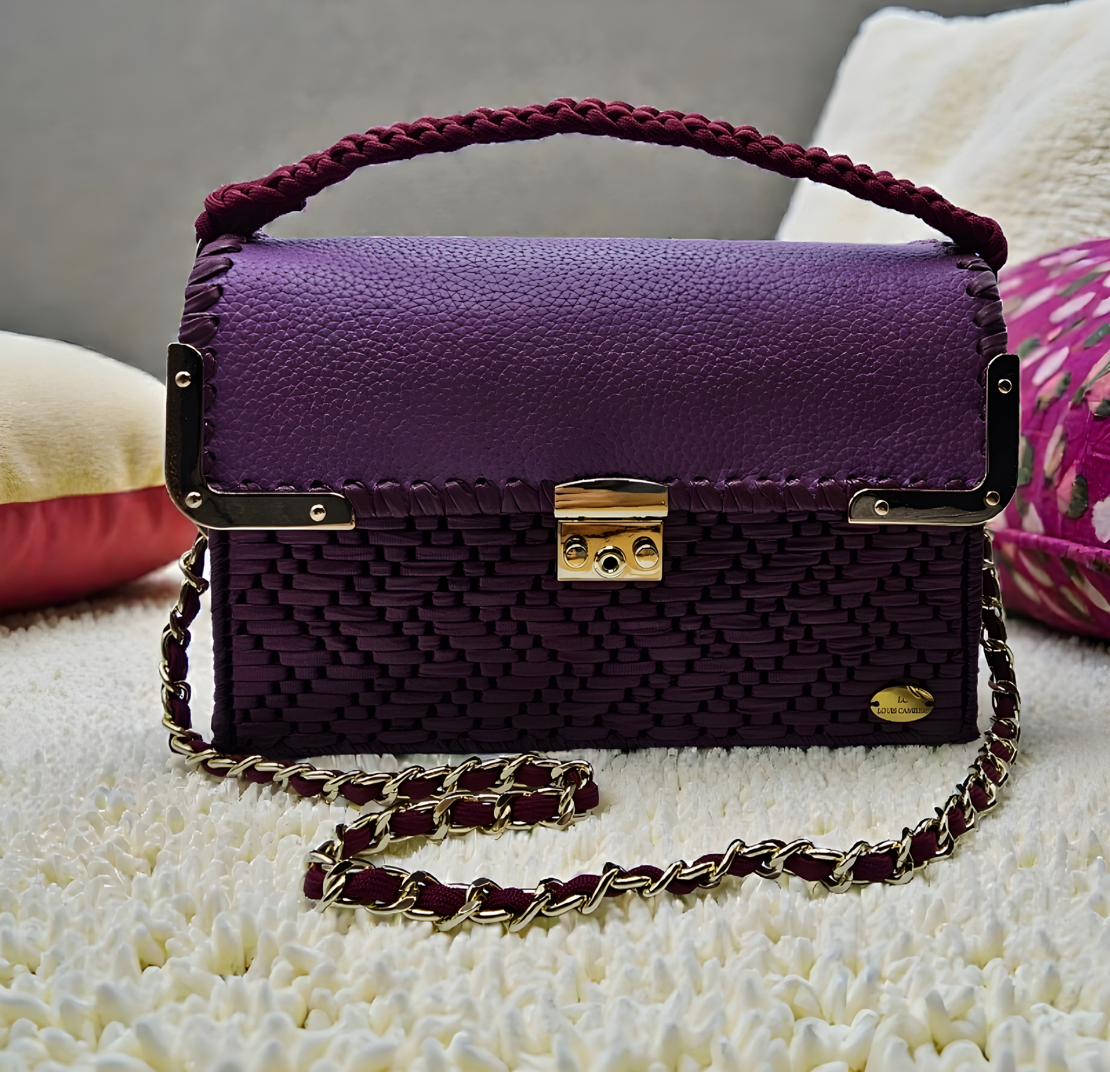 The Valentina Bag in Burgundy/Mauve